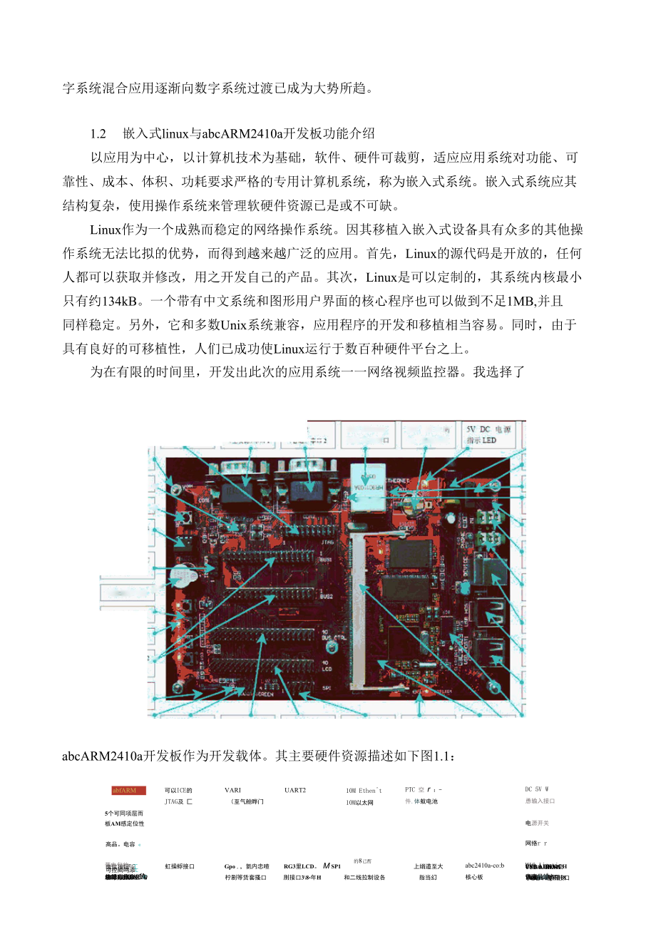 基于linux和S3C2410a网络视频监控器设计.docx_第2页