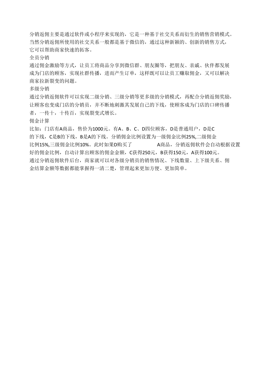 分销返佣是一种怎么样的销售营销模式？.docx_第1页