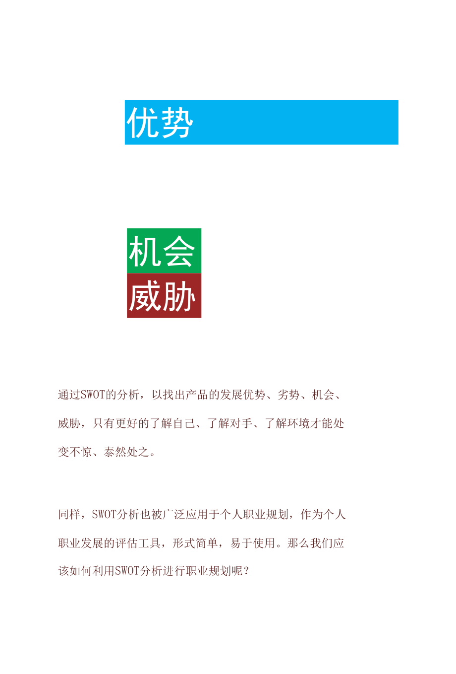 如何利用SWOT分析法进行职业规划.docx_第2页