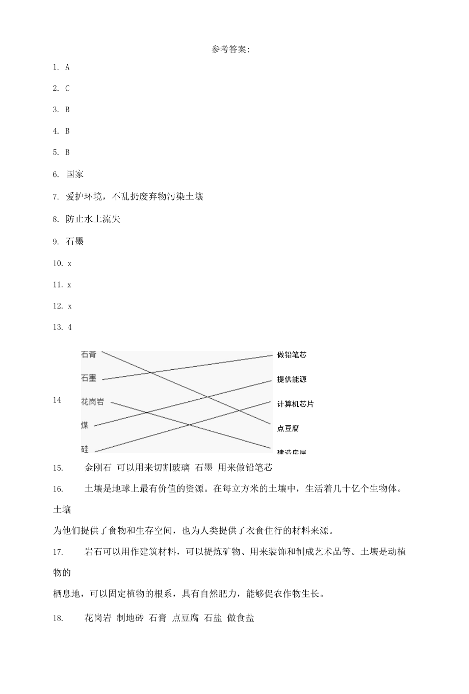 教科版（2017秋） 科学四年级下册 3-8 岩石、土壤和我们 同步练习 （含答案）.docx_第3页