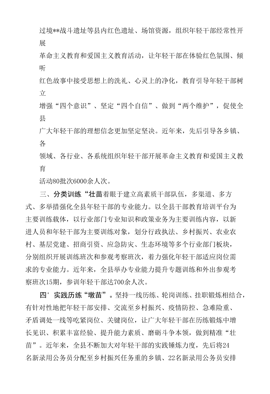 年轻干部培育工作经验交流材料.docx_第3页