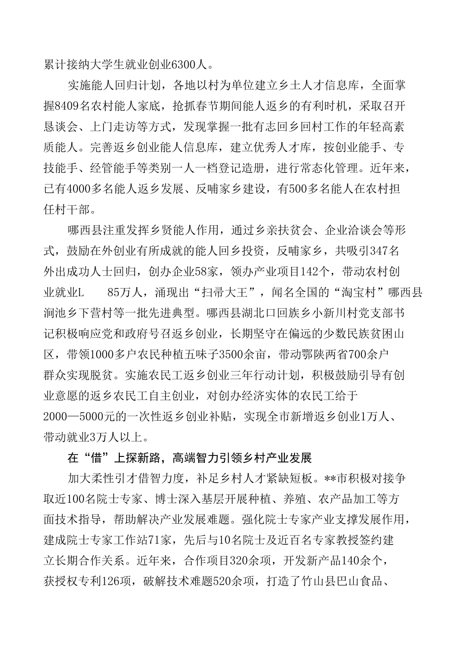 人才振兴乡村经验交流材料.docx_第3页