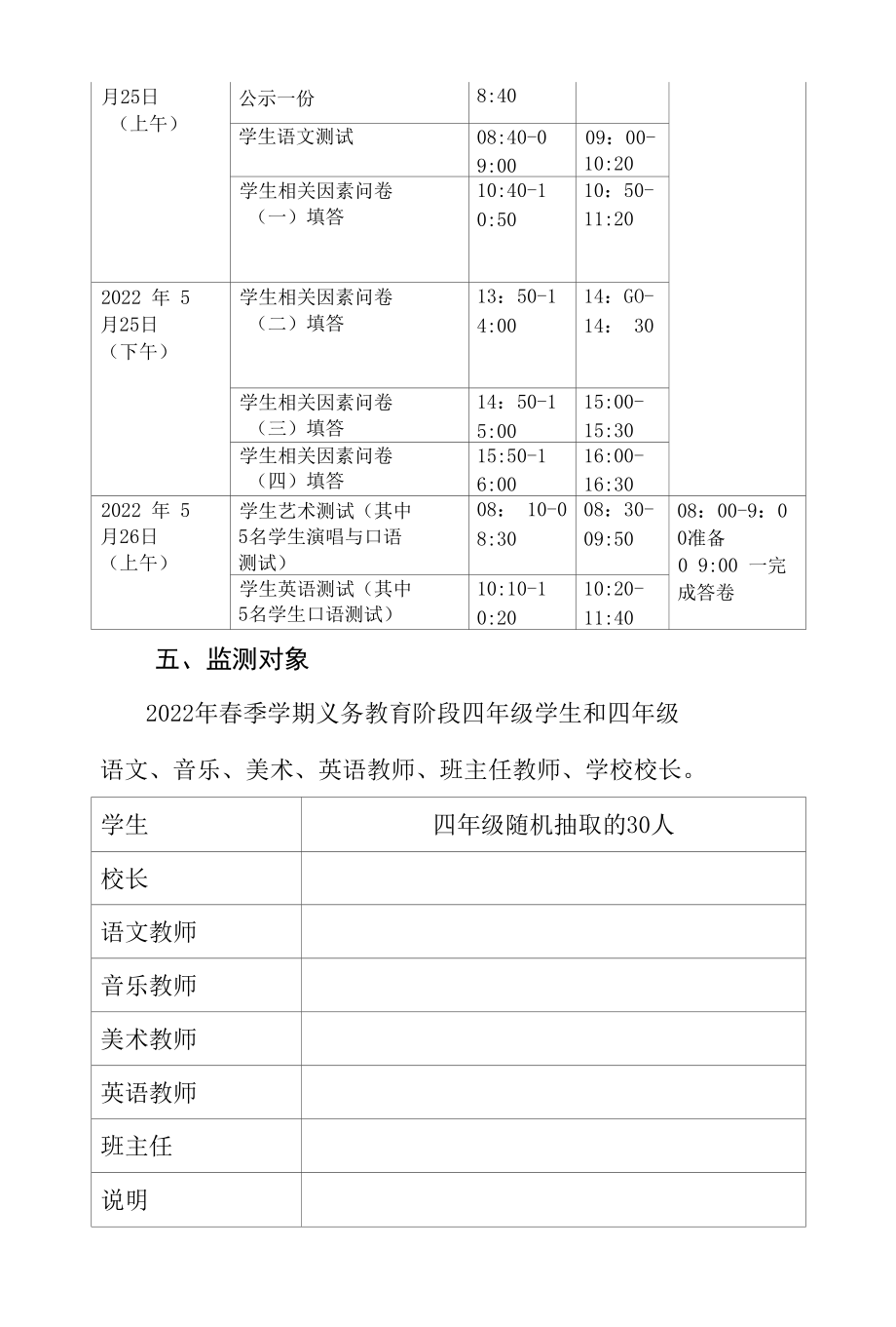 小学2022 年国家义务教育质量监测工作方案.docx_第3页