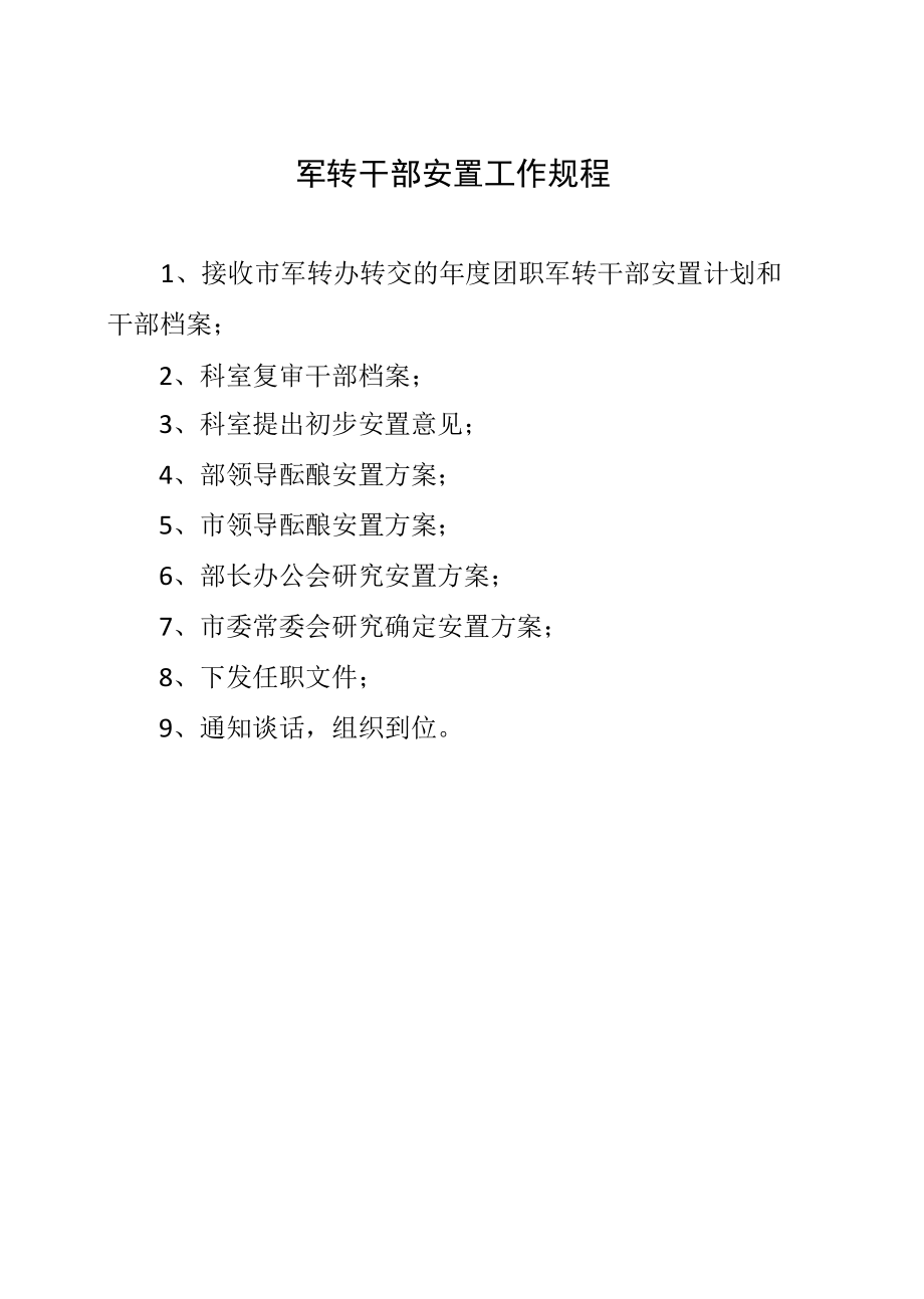 军转干部安置工作规程.docx_第1页