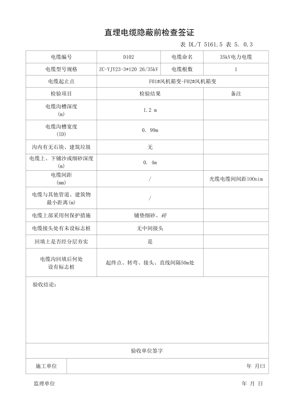 直埋电缆隐蔽前检查签证.docx_第3页