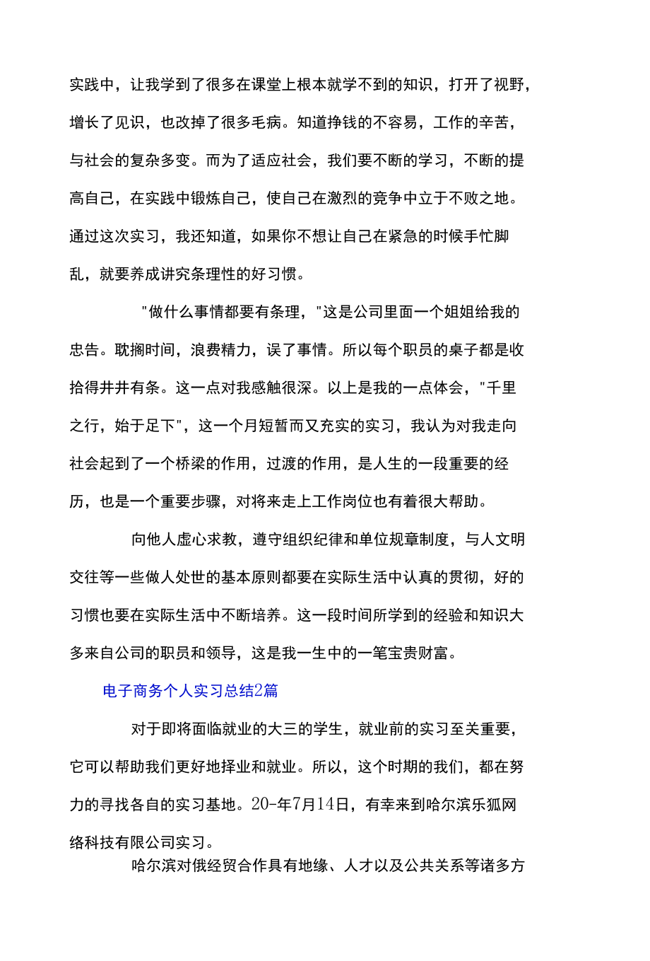 电子商务个人实习总结3篇.docx_第2页