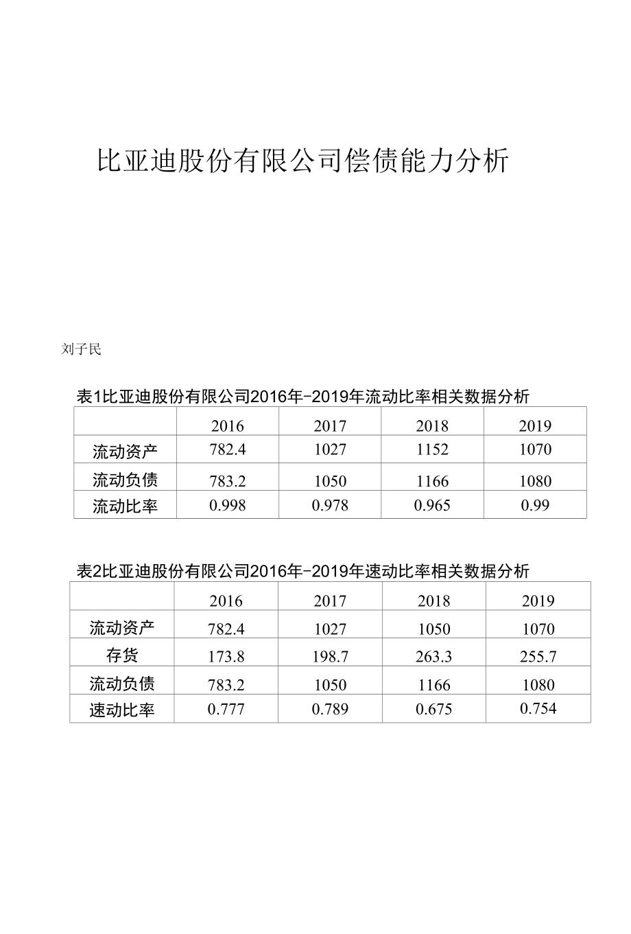 比亚迪股份有限公司偿债能力分析.docx_第1页