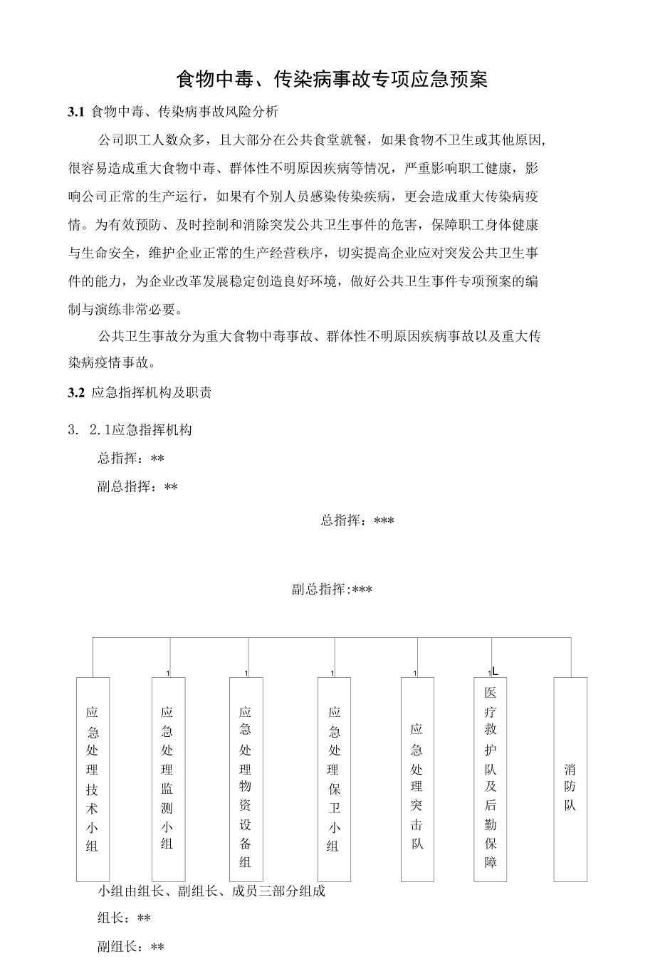 食物中毒传染病事故专项应急预案.docx_第1页