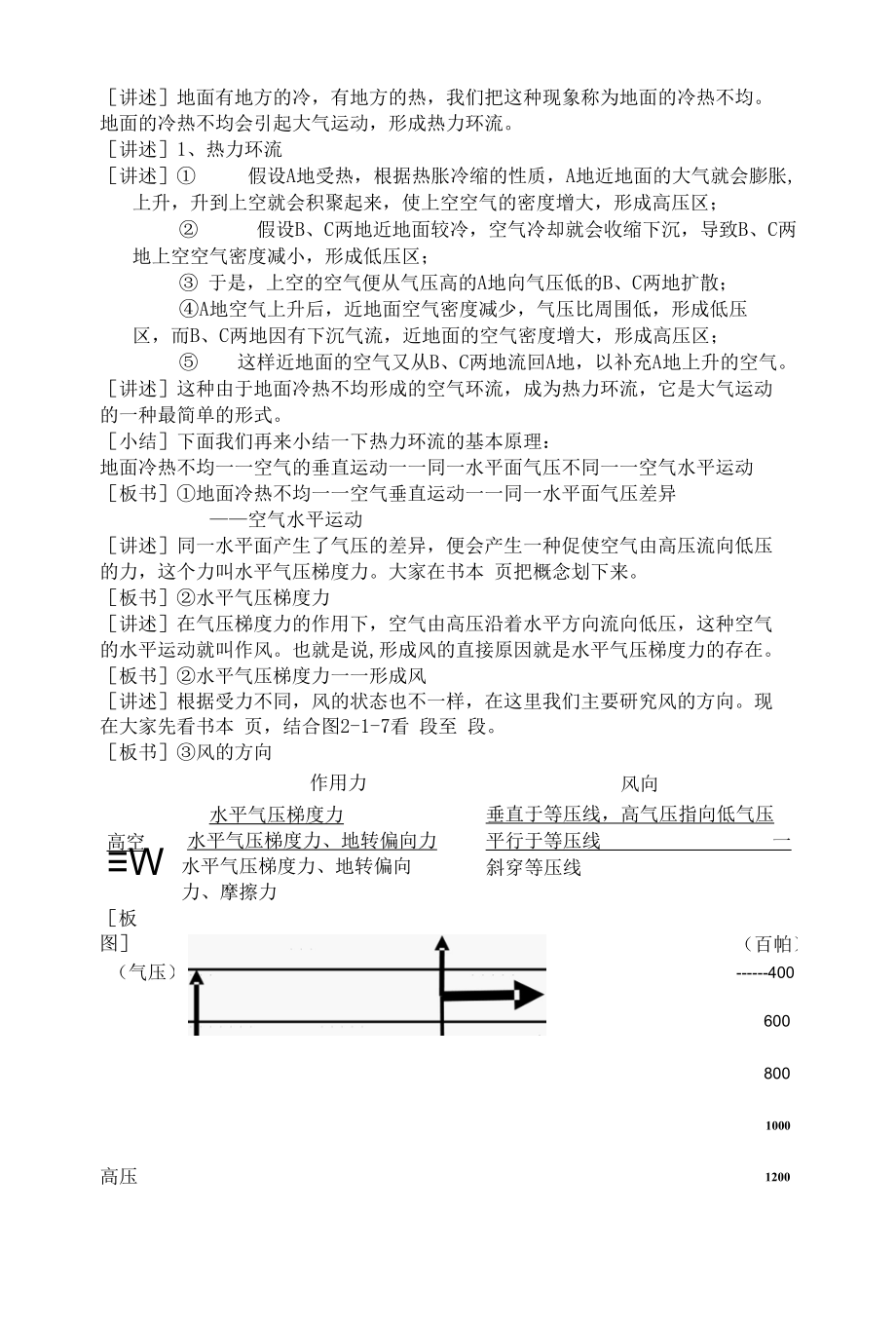 中图必修一 时热力环流大气环流和气压带风带.docx_第3页