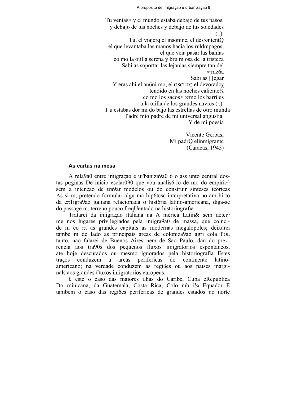 A propósito de imigra o e urbaniza o correntes imigratórias da Itália meridional às outras Américas.docx_第1页