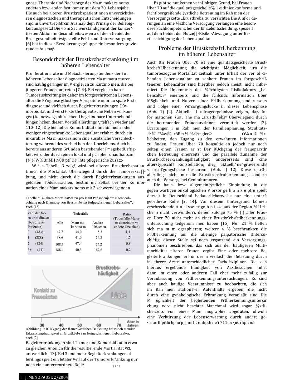 Brustkrebsfrüherkennung im fortgeschrittenen Lebensalter - ein ungel stes medizinisches und gesundheitspolitisches Problem.docx_第3页