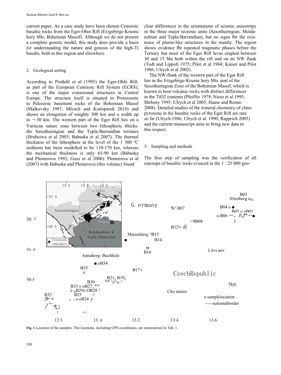 Clinopyroxene from basaltic rocks of the Erzgebirge - Kru né hory Mts. - implications for modelling the magmatic plumbing syste.docx_第2页