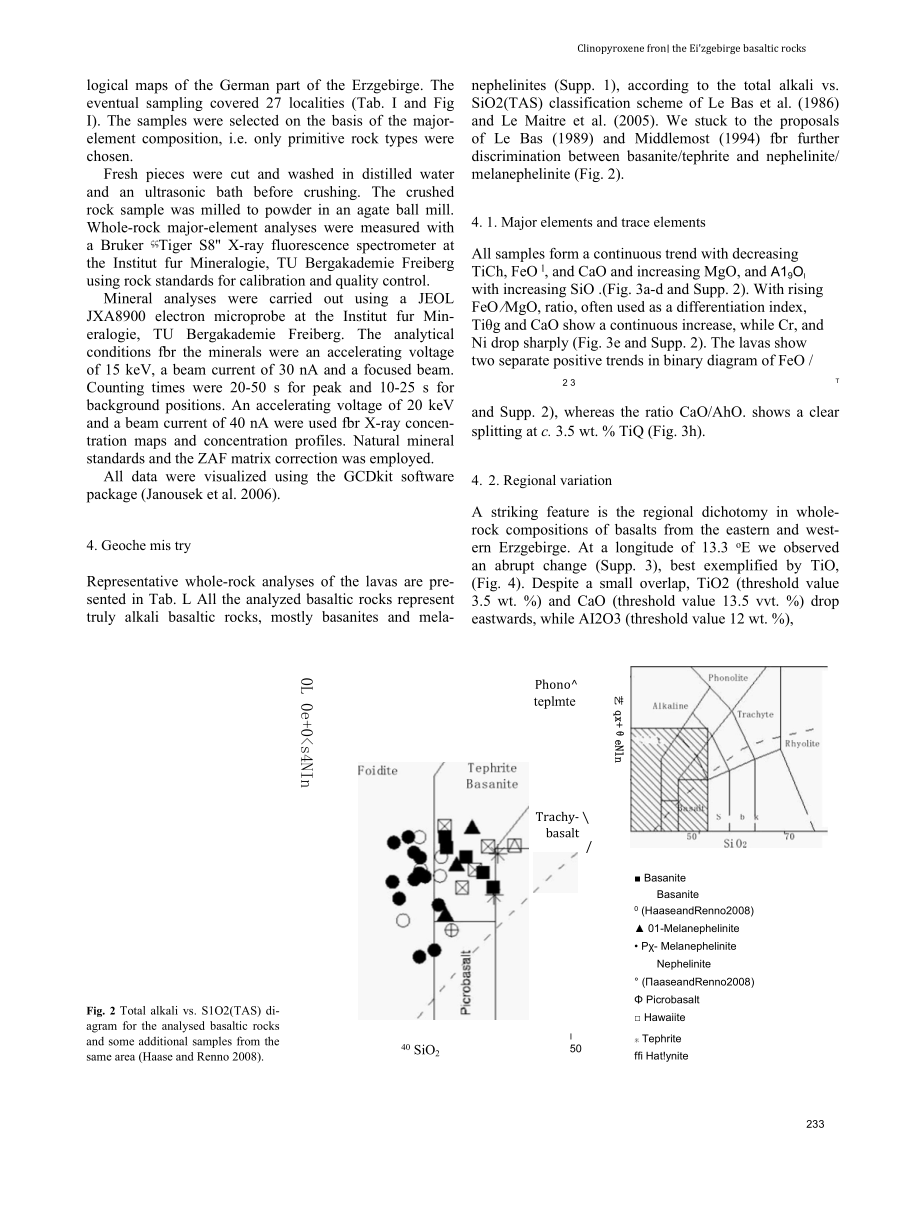 Clinopyroxene from basaltic rocks of the Erzgebirge - Kru né hory Mts. - implications for modelling the magmatic plumbing syste.docx_第3页