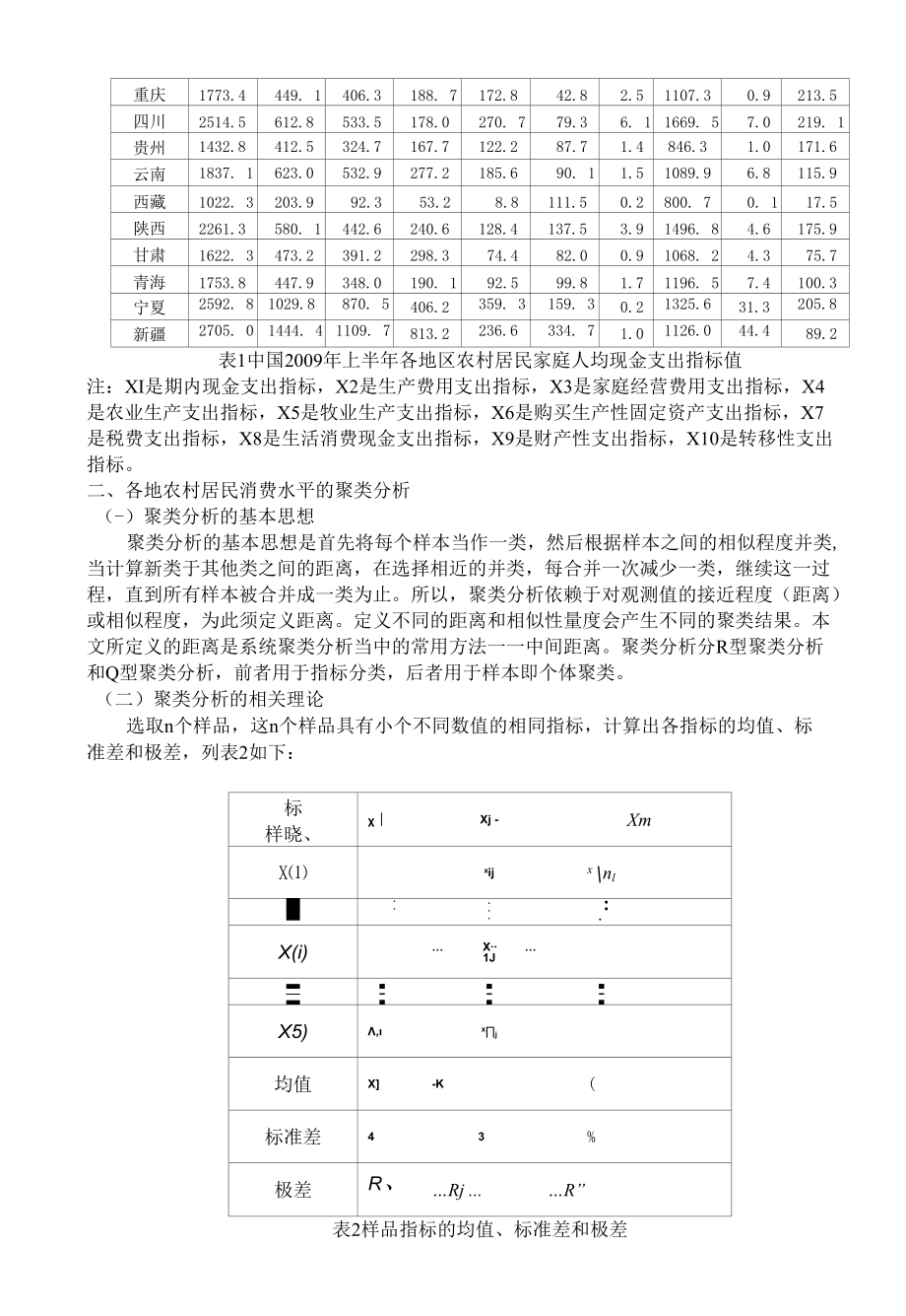 中国各地区农村居民家庭人均现金支出指标的聚类分析张楠.docx_第2页