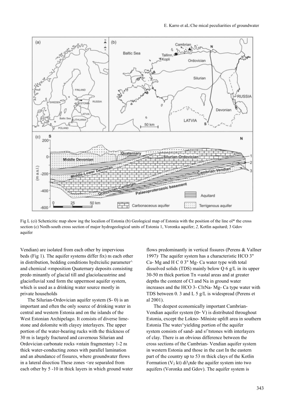 Chemical peculiarities of the Silurian–Ordovician and Cambrian–Vendian aquifer systems in Estonia an overview of hydrochemical.docx_第2页