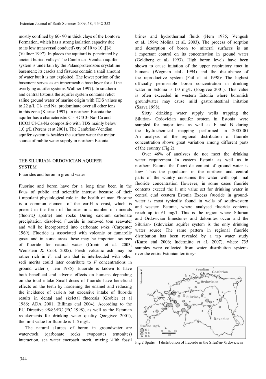 Chemical peculiarities of the Silurian–Ordovician and Cambrian–Vendian aquifer systems in Estonia an overview of hydrochemical.docx_第3页