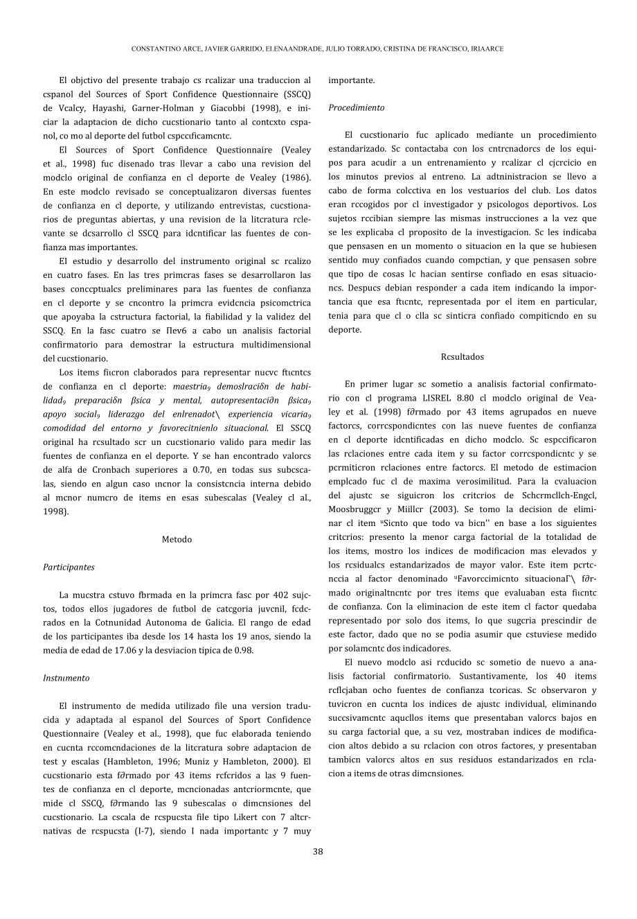 ADAPTACIóN DEL CUESTIONARIO DE FUENTES DE CONFIANZA DEPORTIVA (SSCQ) AL CONTEXTO ESPA OL (Adaptation of Sources of the Sport Co.docx_第2页