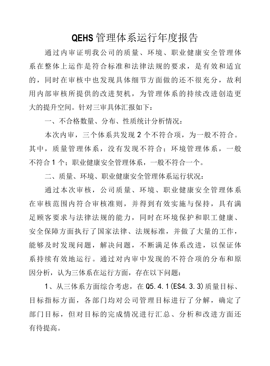 QEHS管理体系运行年度报告.docx_第1页