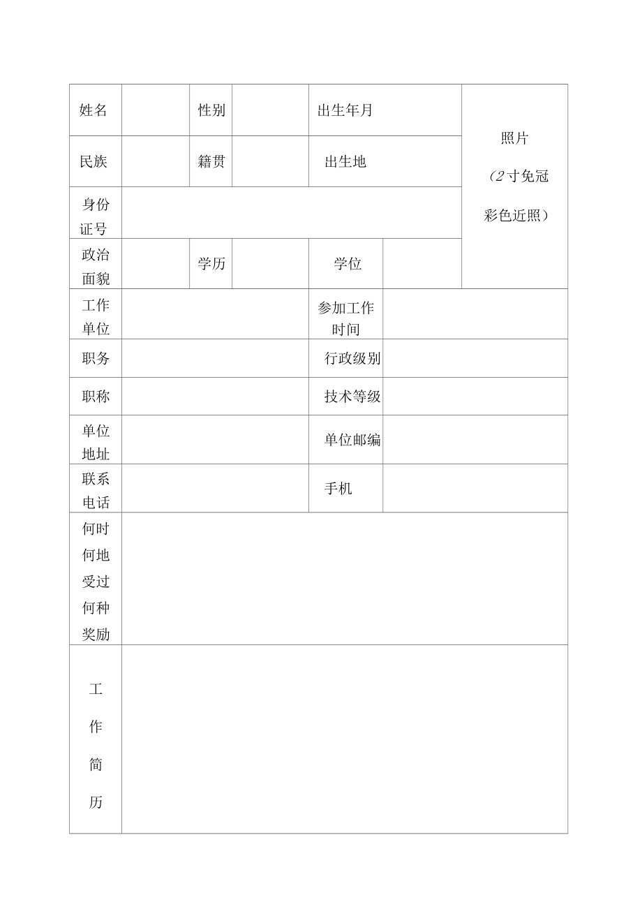 上海市促进就业先进工作者推荐审批表.docx_第3页
