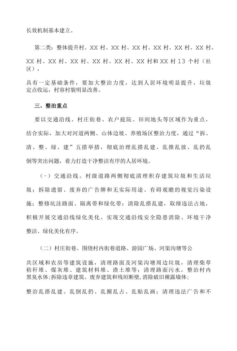 XX镇人居环境六乱整治 百日攻坚专项行动工作方案.docx_第2页