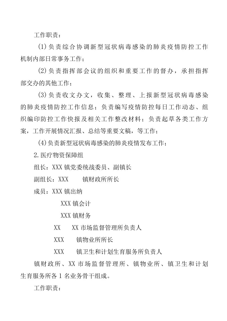 XX镇新型冠状病毒感染的肺炎疫情防控工作应急预案.docx_第3页