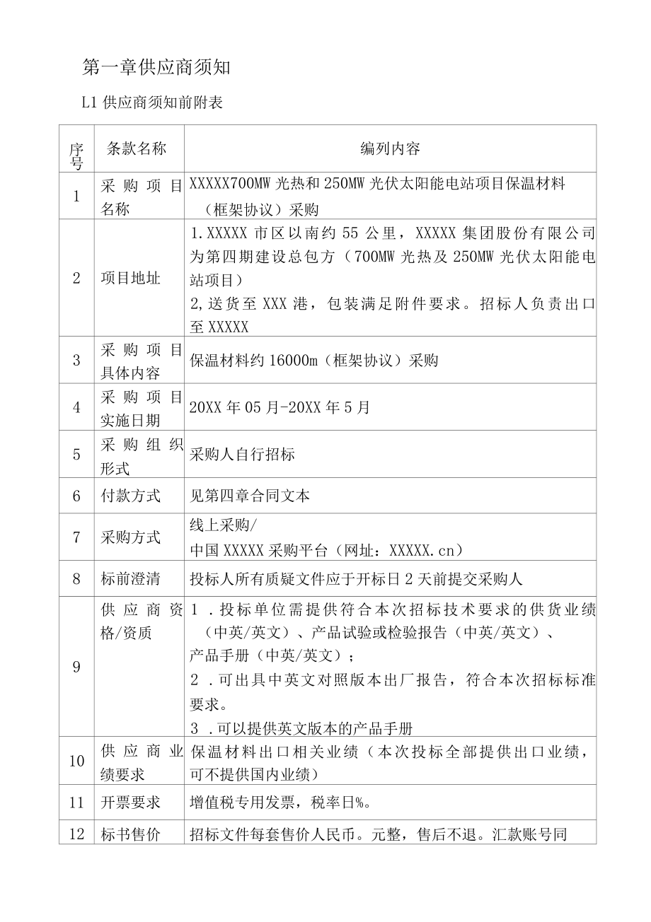 光热光伏混合型电站项目保温材料框架协议采购招标文件.docx_第3页