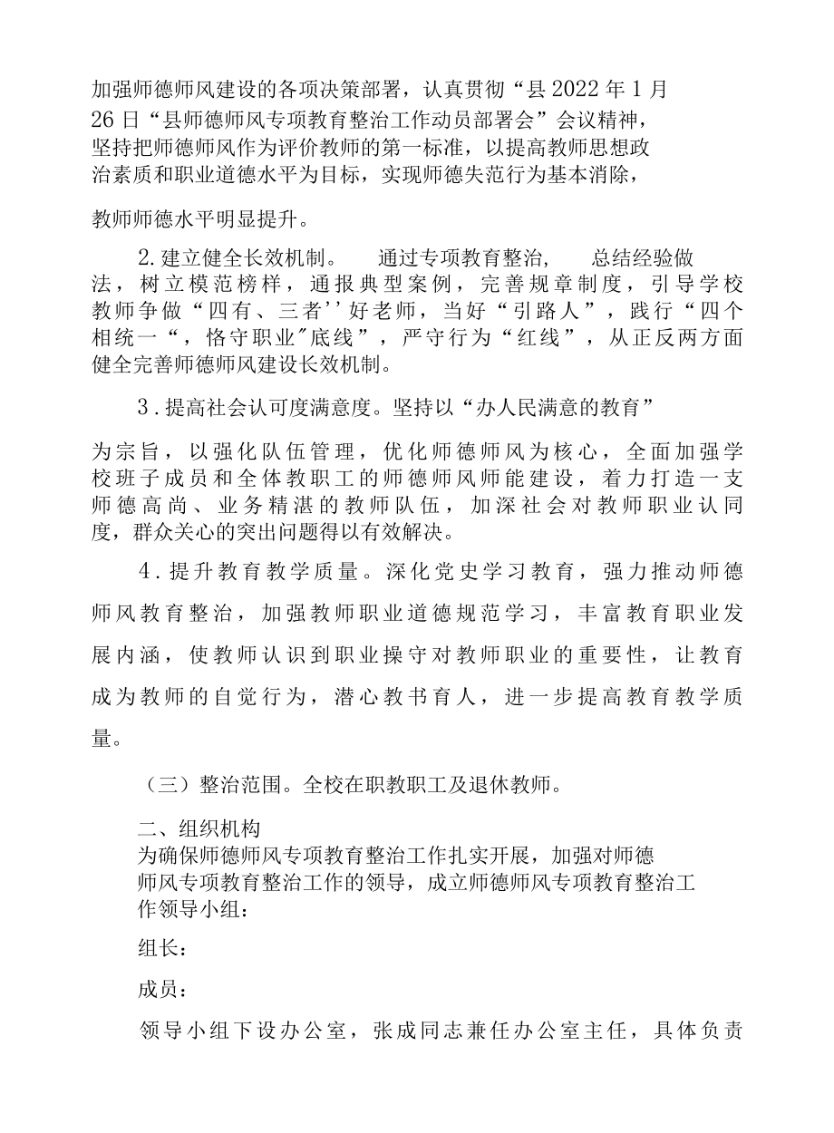 城东小学师德师风专项教育整治工作方案.docx_第2页