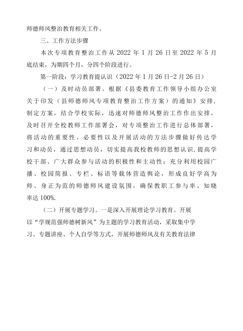 城东小学师德师风专项教育整治工作方案.docx_第3页