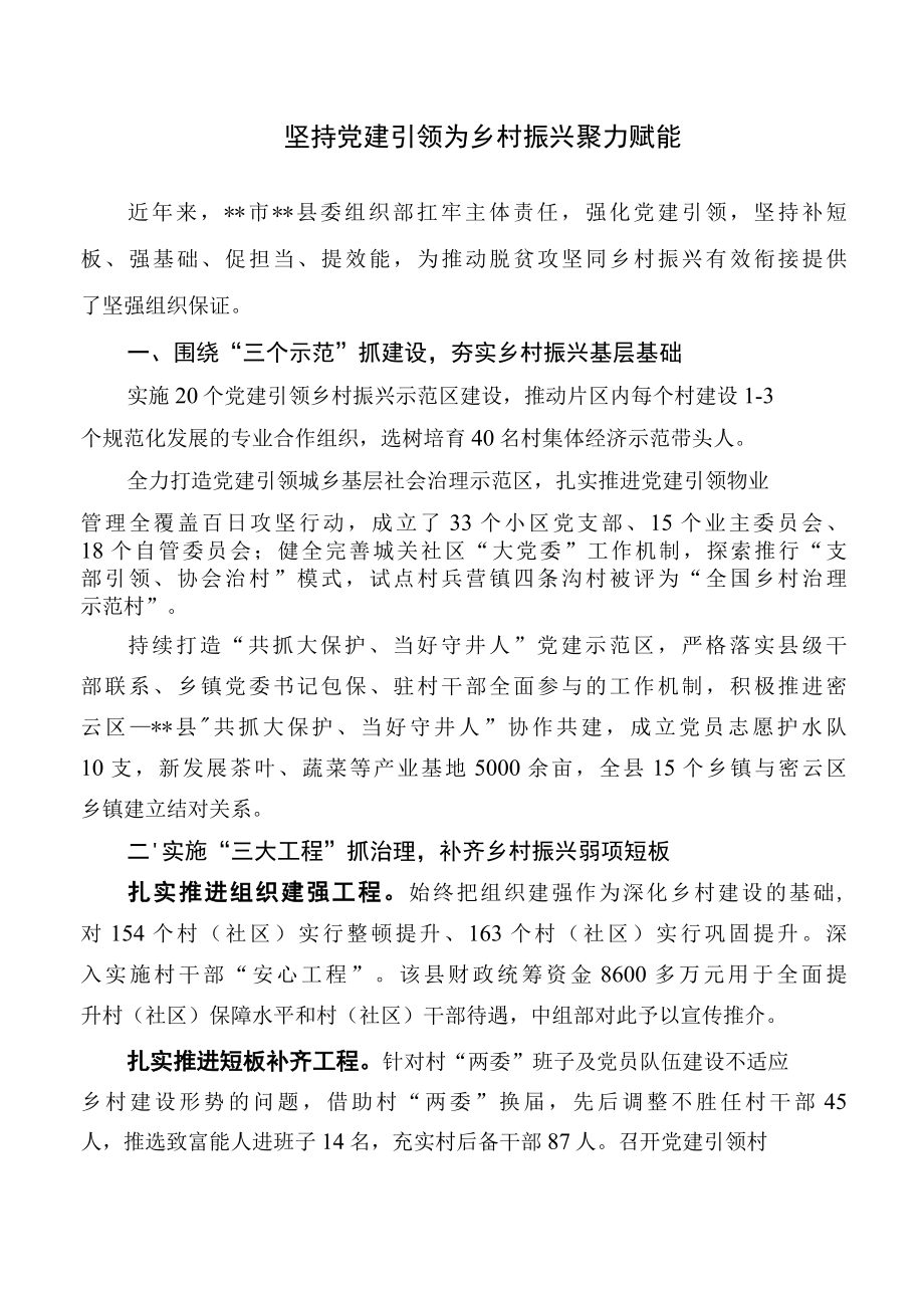 坚持党建引领为乡村振兴聚力赋能.docx_第1页