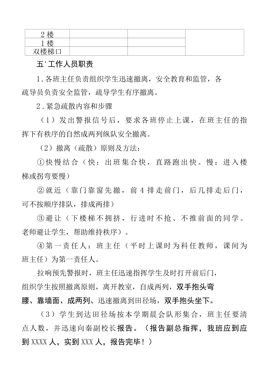 第一中心学校安全疏散演练暨安全教育会方案.docx_第3页