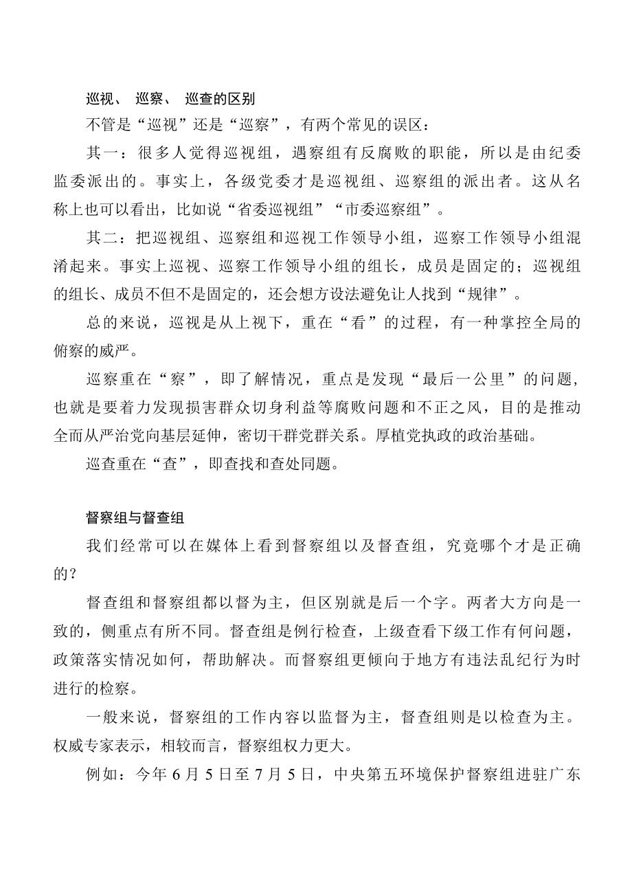 巡视组巡察组 巡查组 督导组督察组督查究竟有啥区别.docx_第3页