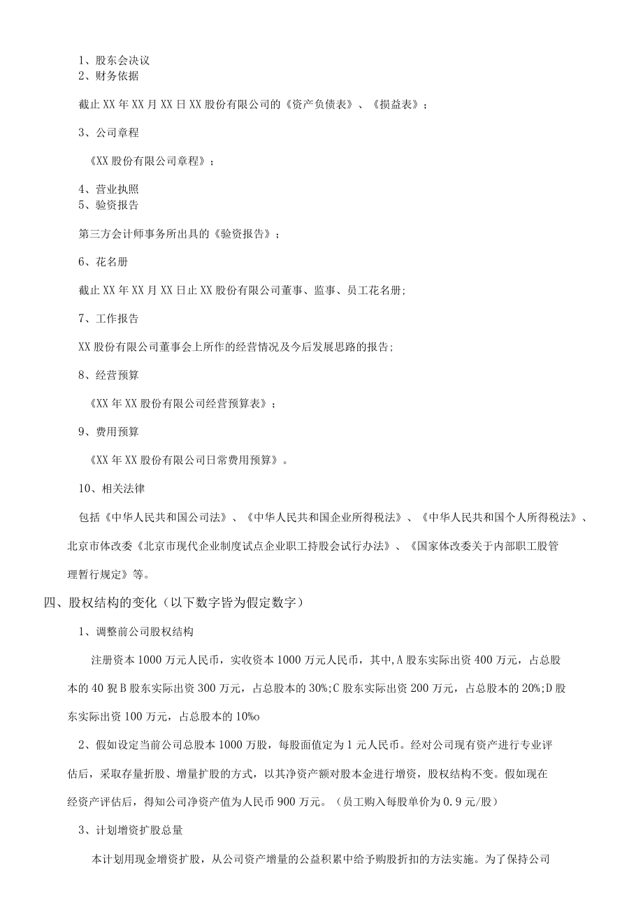 股份有限公司员工持股计划方案.docx_第3页