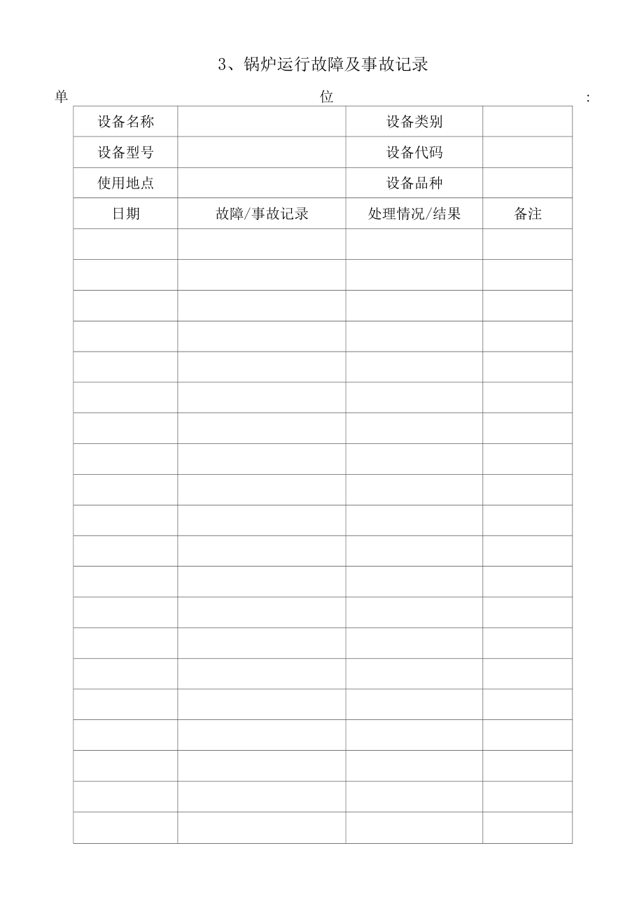 锅炉运行、维护保养检查、交接班相关记录汇编.docx_第3页