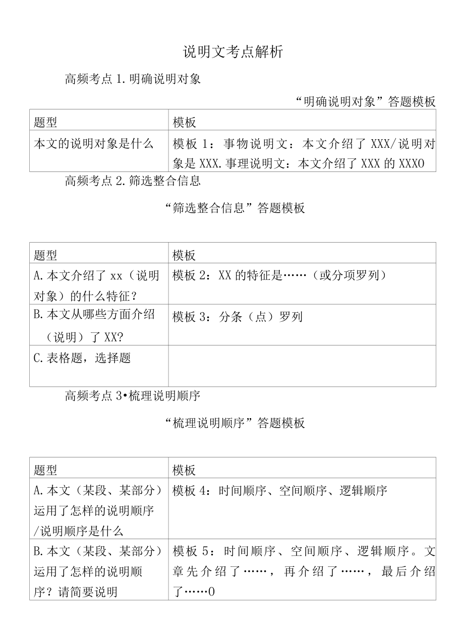 说明文考点解析.docx_第1页