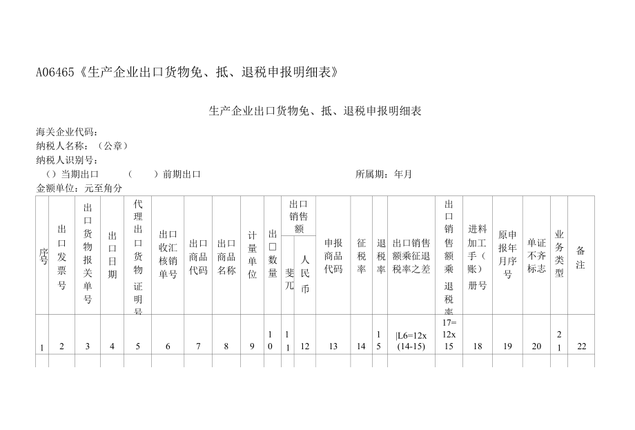 生产企业出口货物免、抵、退税申报明细表.docx_第1页