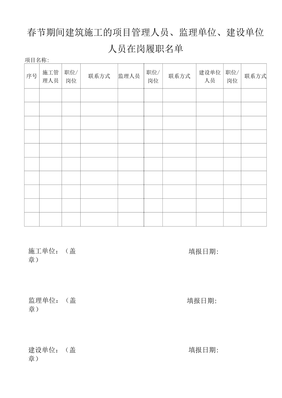 春节期间在岗履职表.docx_第1页