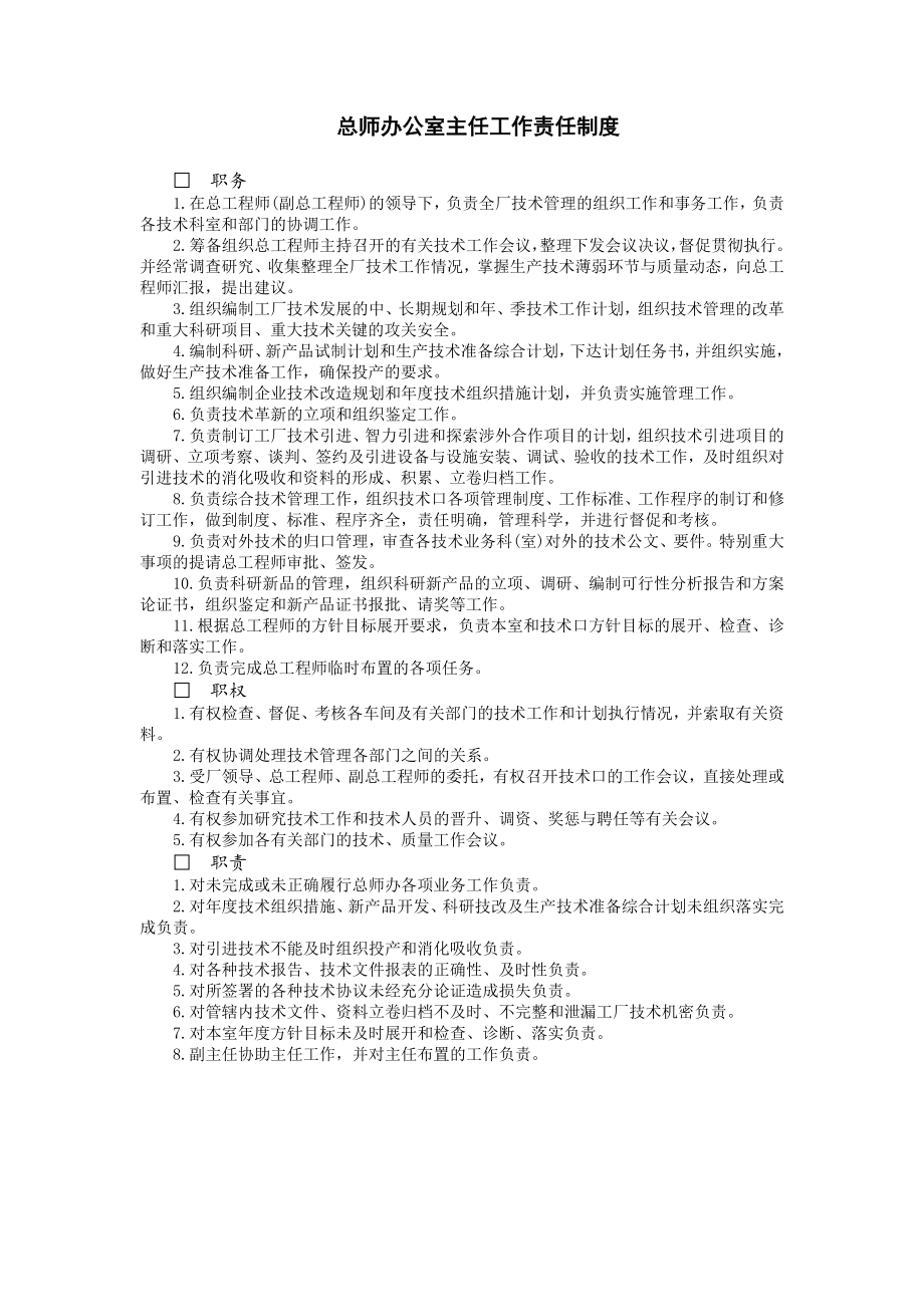 2023年总师办公室主任工作责任制度.doc_第1页