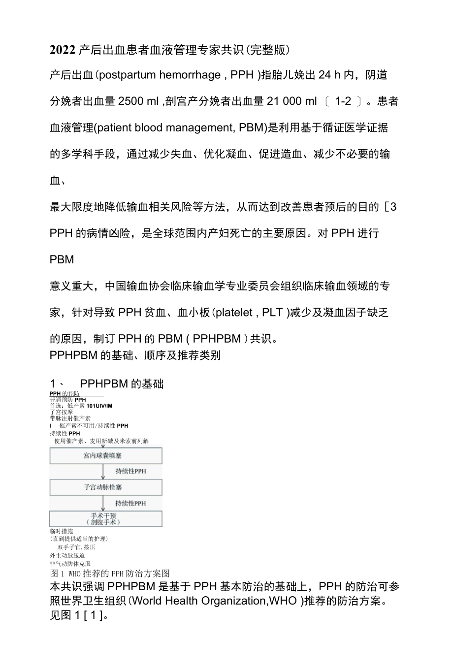 2022产后出血患者血液管理专家共识完整版.docx_第1页