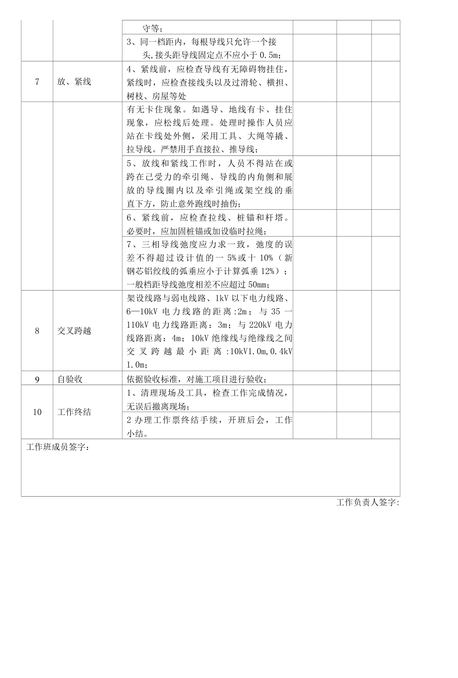 10kV线路架线现场施工作业卡.docx_第2页