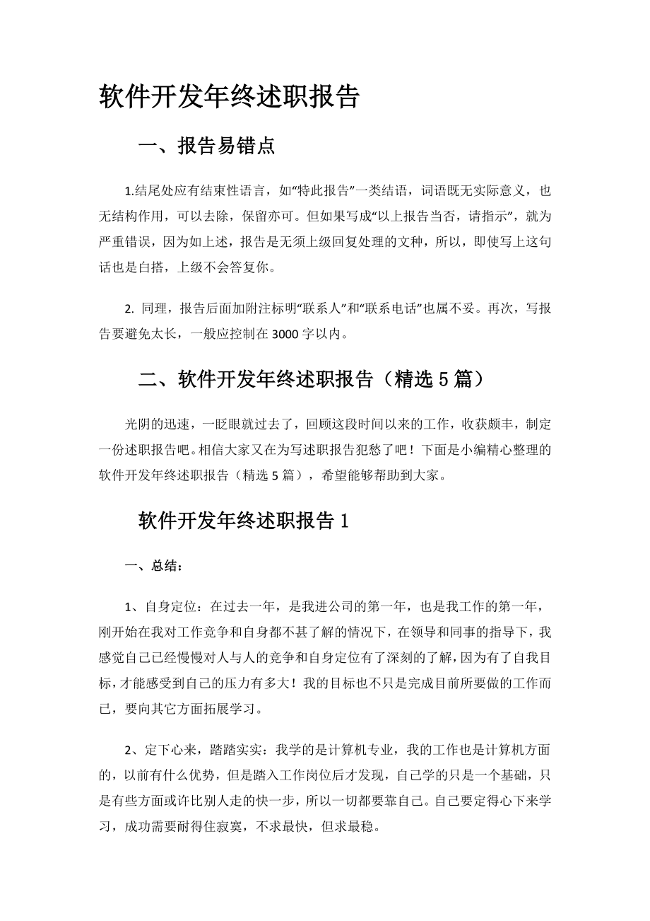 软件开发年终述职报告.docx_第1页