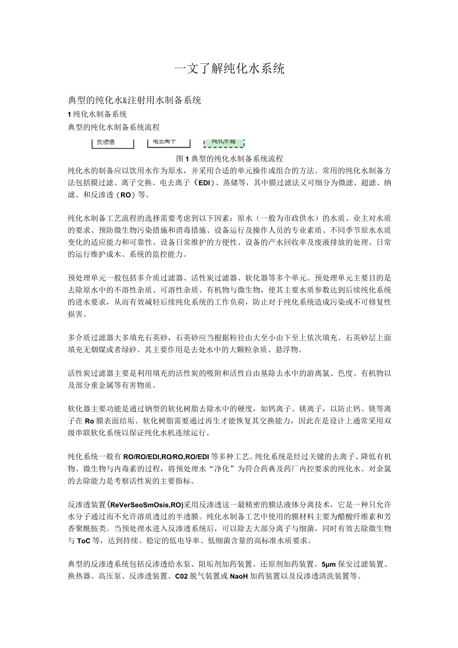 一文了解纯化水系统.docx_第1页