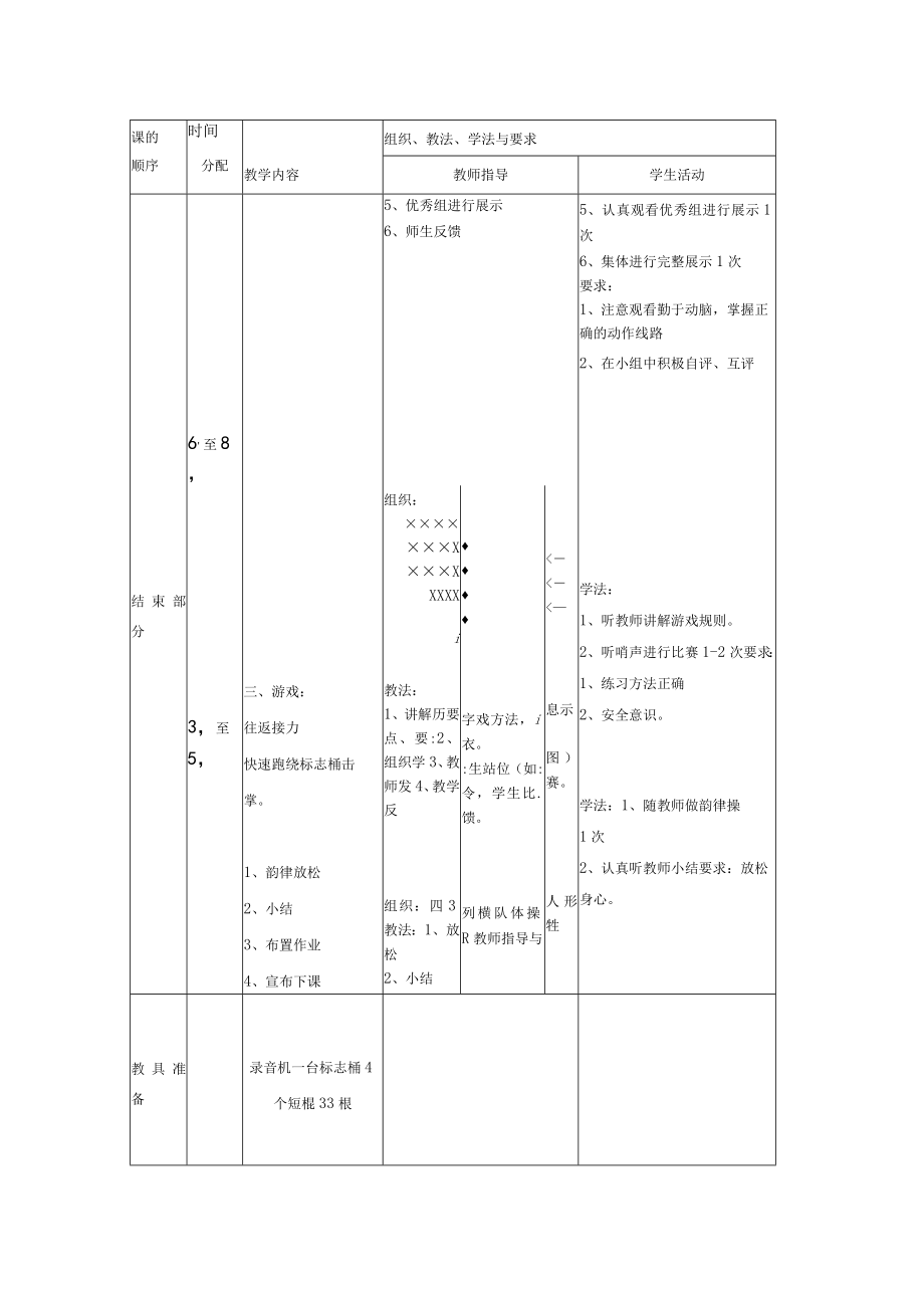 体育与健康武术健身短棍复习1—6动学习7—9动教案.docx_第3页