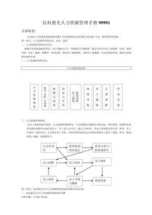 仪科惠光人力资源管理手册99991.docx