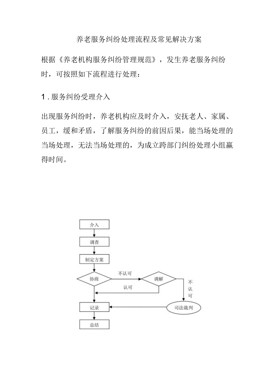 养老服务纠纷处理流程及常见解决方案1310.docx_第1页