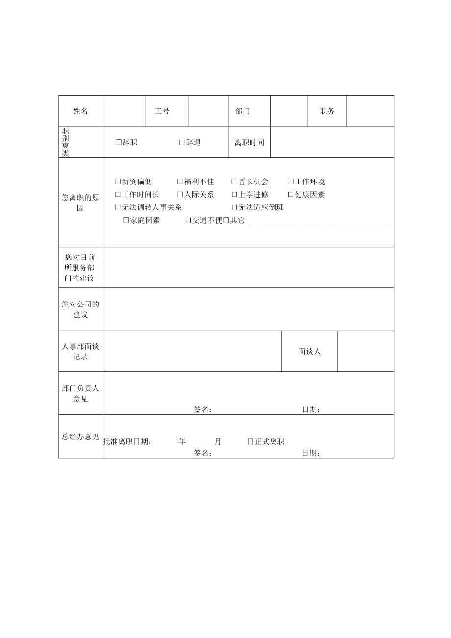 员工离职申请表.docx_第2页