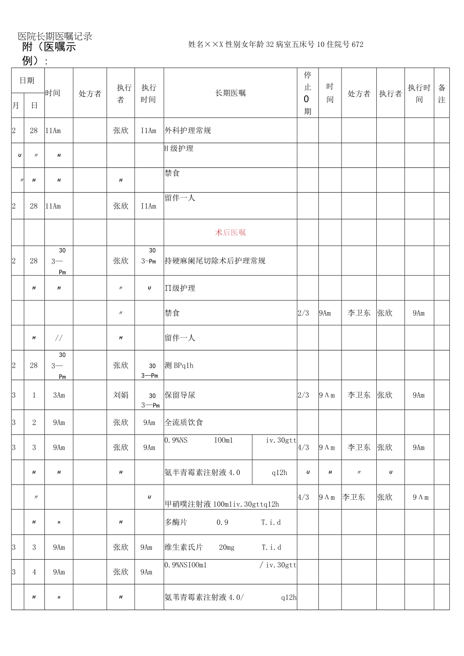 医院医嘱示例.docx_第1页