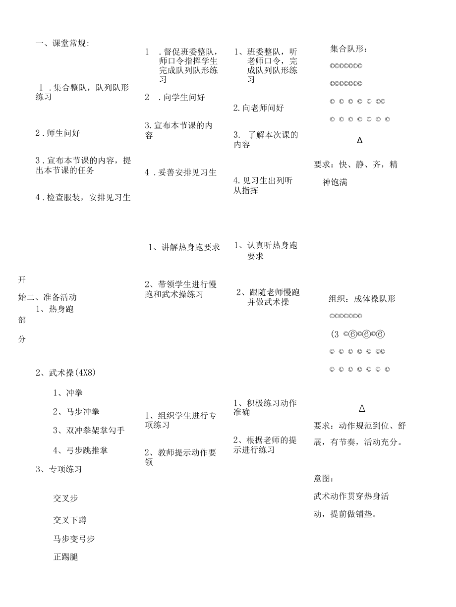 武术：组合动作及五步拳教学设计.docx_第2页