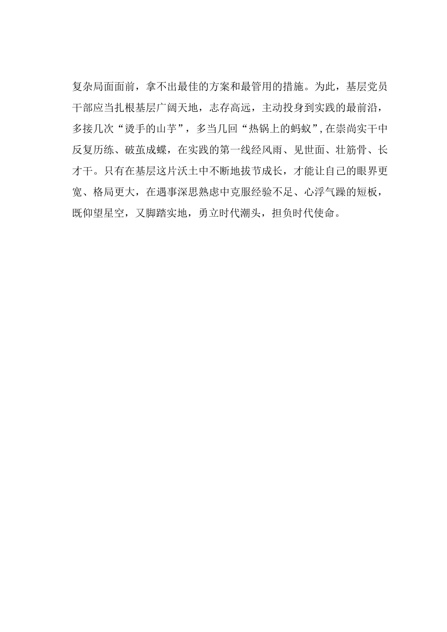 学习二十大精神心得体会：感悟基层工作的深与浅.docx_第3页