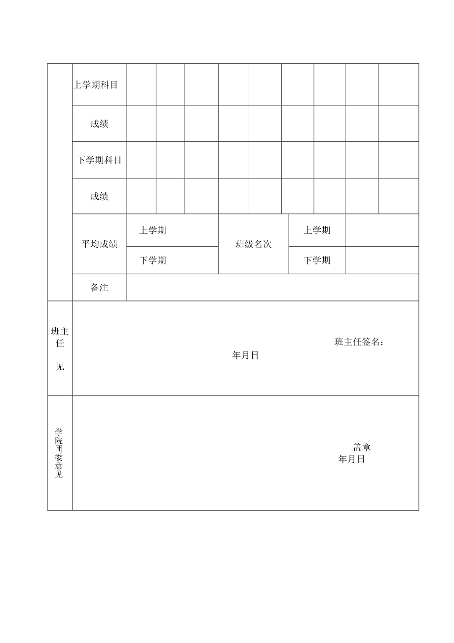 学生干部推荐表.docx_第2页