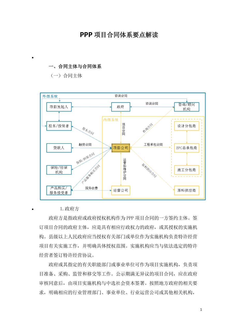 2021年咨询工程师继续教育讲义-PPP项目合同体系要点解读.doc_第1页